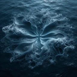 hyperrealistic image of ocean surface resembles complex potential flow around doublet, by thomas eakes & xiang duan & mike judge, perfect symmetry, dim volumetric lighting, photorealistic, 8 k octane beautifully detailed render, post - processing, extremely hyper - detailed, intricate, epic composition, cinematic lighting, masterpiece, trending on artstation, incredibly detailed, stunning,