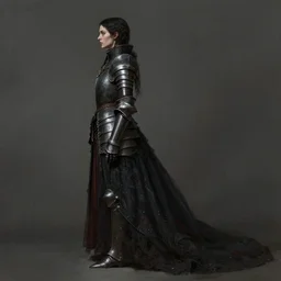 side profile concept art by thomas blackshear, imogen poots as a neo - gothic knight, matte painting, by and hsiao ron chen, artgerm, lawren harris, eve ventrue, magali villeneuve, jeremy lipkin, rob rey, christophe vacher