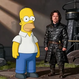 homer simpson as ned stark in game of thrones