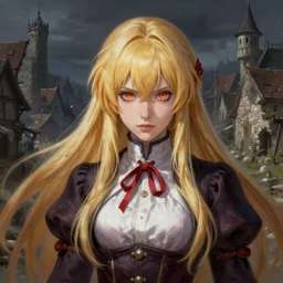 Shalltear Bloodfallen Casting the spell called the only goal in life is death in a village, detailed, centered, digital painting, artstation, concept art, donato giancola, Joseph Christian Leyendecker, WLOP, Boris Vallejo, Breathtaking, 8k resolution, extremely detailed, beautiful, establishing shot, artistic, hyperrealistic, beautiful face, octane render, cinematic lighting, dramatic lighting, masterpiece