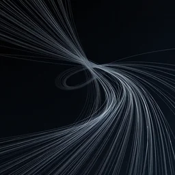 wild, twisting threads of wire stream across the night sky, unreal engine