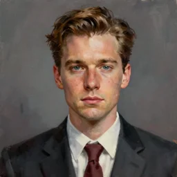A hyperdetailed digital oil portrait painting of Patrick Bateman in the style of Guy Denning and Ruan Jia. Trending on ArtStation and DeviantArt. Digital art.