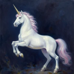 a beautiful painting of the last unicorn, ray traced lighting by kalin popov and greg rutkowski