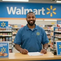 spok as a walmart greeter, realistic, cinematic