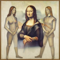 abstract art painting figures lines forms in style of leonardo da vinchi, fine details,