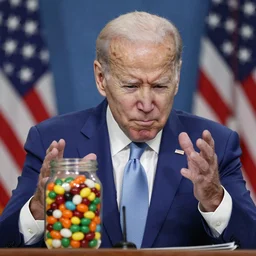 joe biden scowls at a jar of jellybeans from 2 0 0 9, associated press