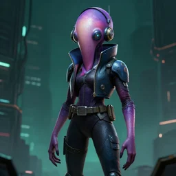 squiddy from matrix, cyberpunk, dystopian, highly detailed concept art