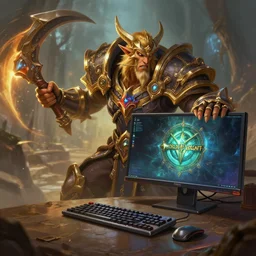A Arcane Computer , artwork by World of Warcraft Direction Art, detailed, dynamic, cinematic composition