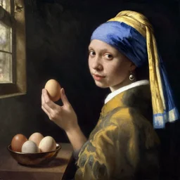 Pensive Wizard Examining Eggs, by Vermeer.