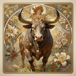 symmetry!! portrait of a warrior bull, floral! horizon zero dawn machine, intricate, elegant, highly detailed, digital painting, artstation, concept art, smooth, sharp focus, illustration, art by artgerm and greg rutkowski and alphonse mucha, 8 k