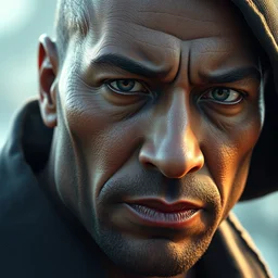 dwayne johnson assassin creed, close up, 3 d rendering. unreal engine. amazing likeness. very detailed.