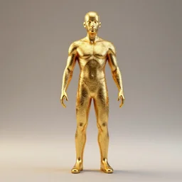 a human made of gold