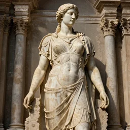 “ a giant woman body sculpture, at the kingdom of julius caesar, roman historic works in brand new condition, not ruins, hyper - detailed, artstation trending, world renowned artists, historic artworks society, antique renewel, good contrast, realistic color, cgsociety, by greg rutkowski, gustave dore, deviantart ”
