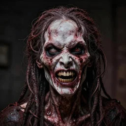 A masterpiece head and shoulders portrait of twisted horror