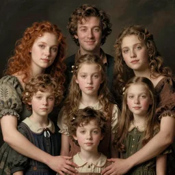 a family of ridiculously-looking people