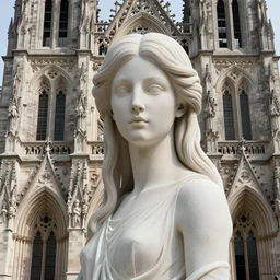 hyperrealistic detailed portrait of a beautiful young goddess morphing into a gothic cathedral, authentic ornamental architecture, art by ernst haeckel, android jones, h. r. giger, gothic, neo - gothic, heavily ornamental,