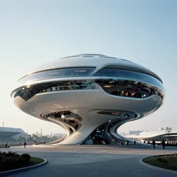 futuristic pod dwelling by zaha hadid and syd mead, contemporary architecture, photo journalism, photography, cinematic, national geographic photoshoot