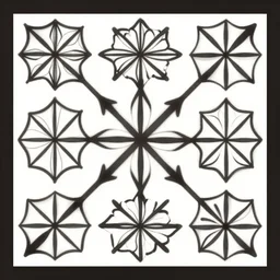 vector art panel for cnc plasma, laser, simple geometric floral design pattern