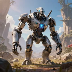 scrapper machine mecanical creature robot of horizon forbidden west horizon zero dawn bioluminiscence global illumination ray tracing hdr fanart arstation by ian pesty and alena aenami artworks in 4 k