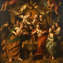 a baroque painting of envy
