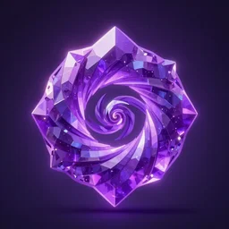 purple powerful magic symbol crystal - helix structure, epic legends game icon, stylized digital illustration, radiating, a glowing aura, global illumination, ray tracing, hdr, unreal engine, octane render, trending on arstation, by ian pesty and katarzyna bek - chmiel
