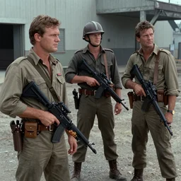 A still from the movie Enemy Mine (1985)