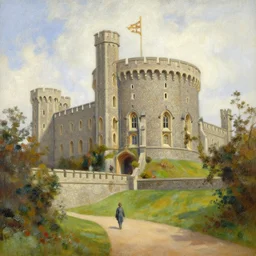 windsor castle oil painting by thomas kinkade