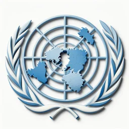 united nations logo, 6 0 s, hyperrealism, no blur, 4 k resolution, ultra detailed, style of john berkey, norman rockwell, hans thoma, ivan shishkin, tyler edlin, thomas kinkade