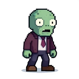 a zombie sprite, msxotto, rpg game, pixel art, very detailed, hi res, white background