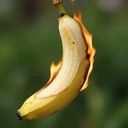photo of a burning banana - n 9