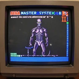 Sega Master System II screenshot, Terminator Videogame, CRT monitor