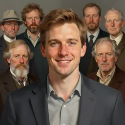 photo of berend strik with simple smile paint detailed digital artstation, portrait hd 4 k, y greg rutkowski and gaston bussiere and craig mullins and j. c. leyendecker, hd