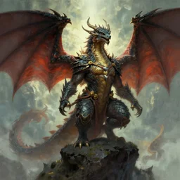 god of dragons by thomas kinkade, digital art, trending on artstation