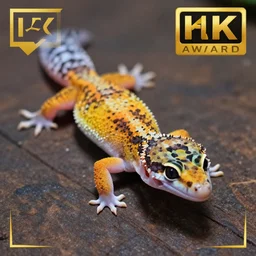 tiger gecko, award winning photograph, realistic, 4 k, hd, focus