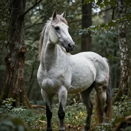 elon musk as a centaur in the middle of the forest, majestic looking