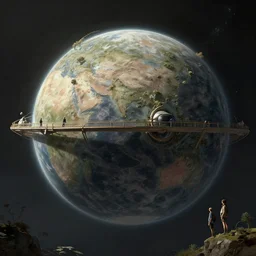 Gaïa planet of the origins environment concept art matte painting by Theo Prins and Ruan Jia