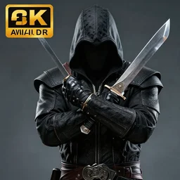 assassin with wrist blades, highly detailed, 4k, HDR, award-winning photo
