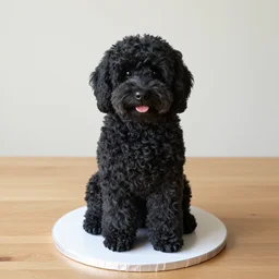 black goldendoodle birthday cake,