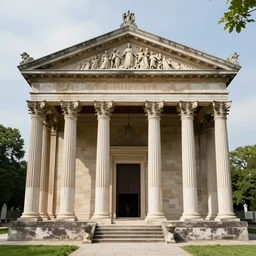 an ancient temple in Delacroix style