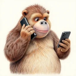 the heffalump talking on a cell phone, heffalump holding a smartphone, detailed, color pencil art, drawing, trending on artstation