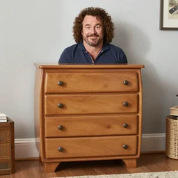 bedroom dresser in the shape of chris farley