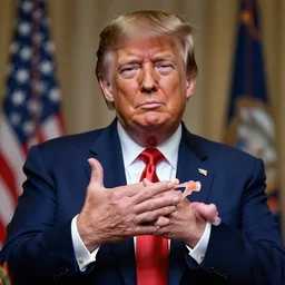 Donald Trump accurate anatomy, accurate hands, highly detailed, digital art, portrait,