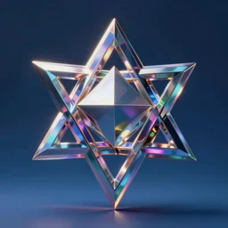 hyperrealistic 3d render intricate metatron's cube rotating iridescent escher dali octane moody blue lighting low angle hd 8k sharp shallow depth of field