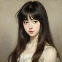 a high fashionportrait of a cute anime girl, painting by gaston bussiere, craig mullins, j. c. leyendecker