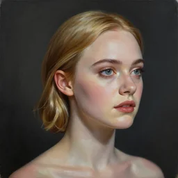 Elle Fanning transcending into artificial intelligence picture by Sachin Teng, asymmetrical, dark vibes, Realistic Painting , Organic painting, Matte Painting, geometric shapes, hard edges, graffiti, street art:2 by Sachin Teng:4