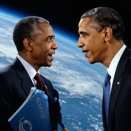 obama fighting god in space