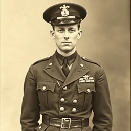 an old photo of the slender in a general's uniform, no face 1 9 2 0 s