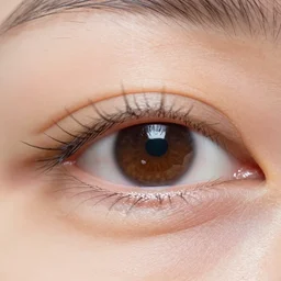 a macrophotograph closeup of eyelash mites on a human