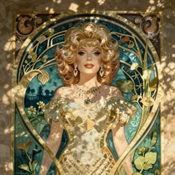 art nouveau, Dolly Parton, graphic design