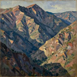 lakeside mountains, by matisse
